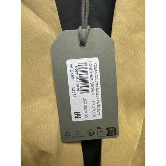 New ALLSAINTS Yolanda Lyn Relaxed Fit Woven Women’s Khaki Blazer Sz UK4 / US0 - Picture 10 of 15